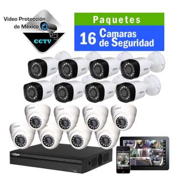 paquetes de 16 camaras de seguridad